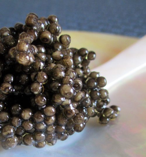 This Vivace "no-kill" caviar was harvested from a Siberian sturgeon via a massage-based technique.  The fish didn't die. But did the taste survive